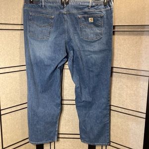 Carhartt womens sz 26 W 32 inseam elastic waist! Like new condition no distress